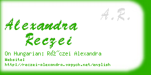 alexandra reczei business card